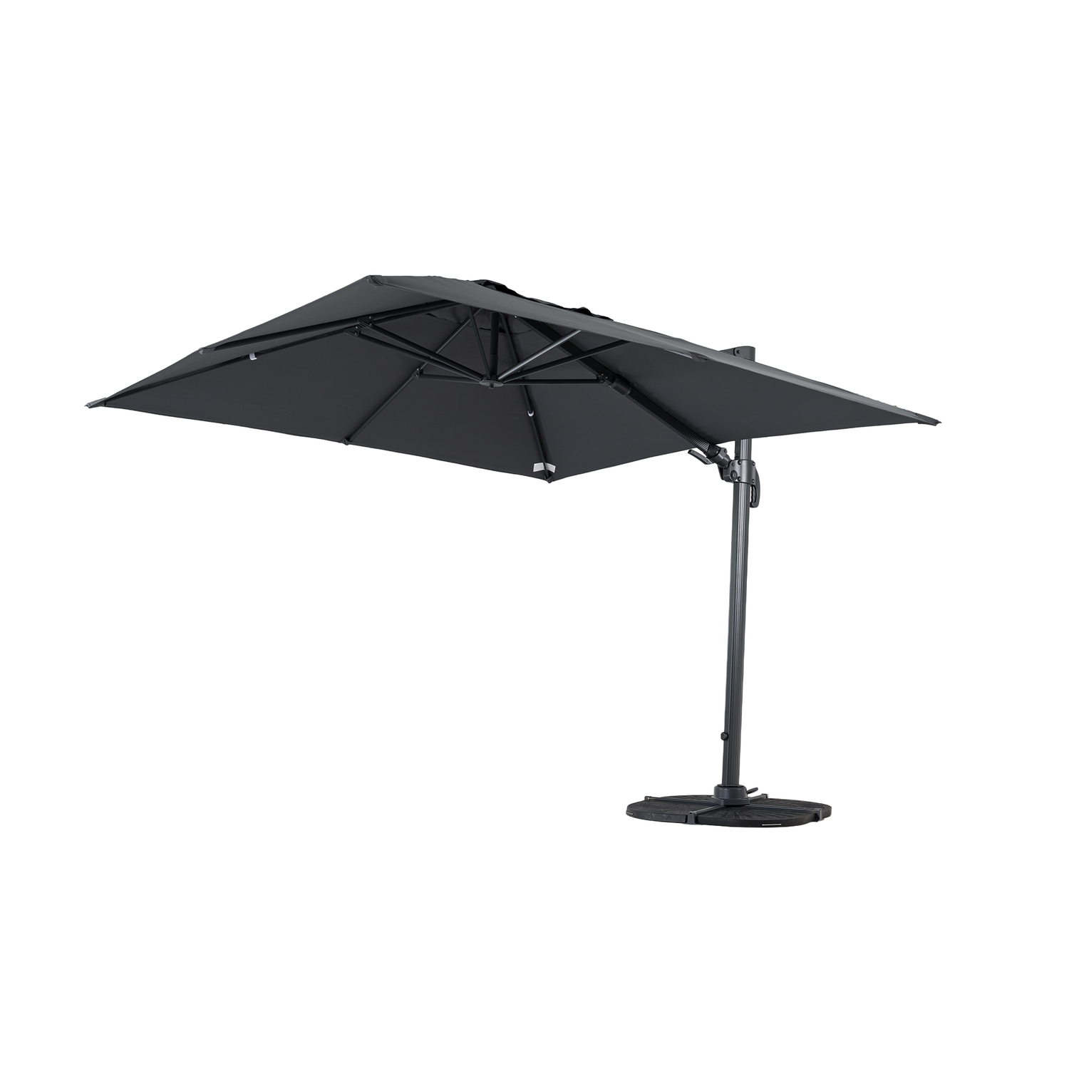 Aluminium / Polyester Sonnenschirm Nova 3x3m anthrazit UV50+