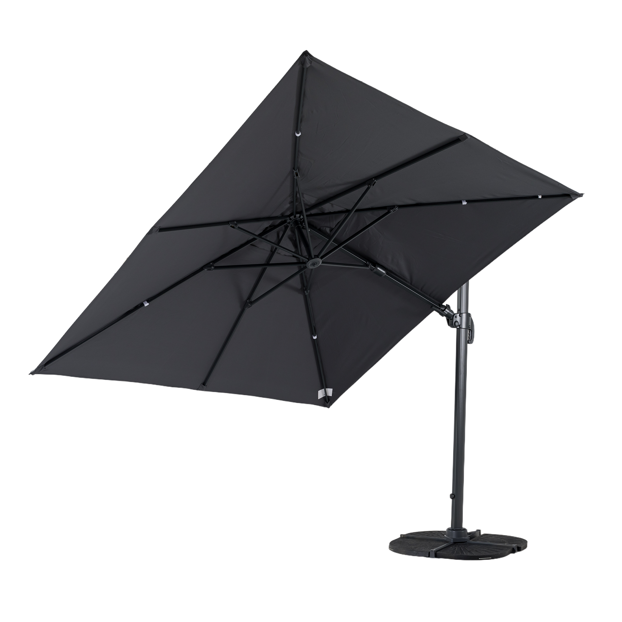 Aluminium / Polyester Sonnenschirm Nova 3x3m anthrazit UV50+