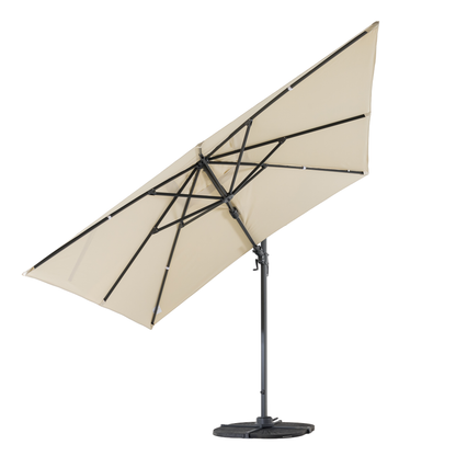 Aluminium / Polyester Sonnenschirm Nova 3x3m natur / UV50+