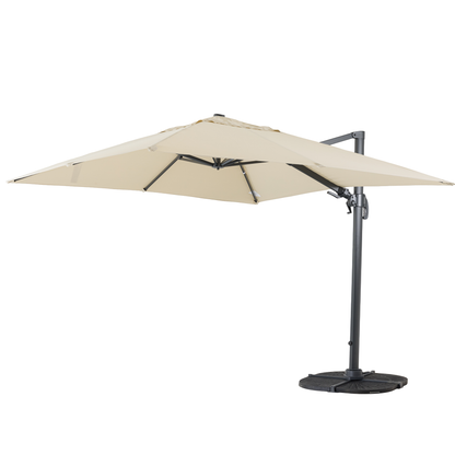 Aluminium / Polyester Sonnenschirm Nova 3x3m natur / UV50+