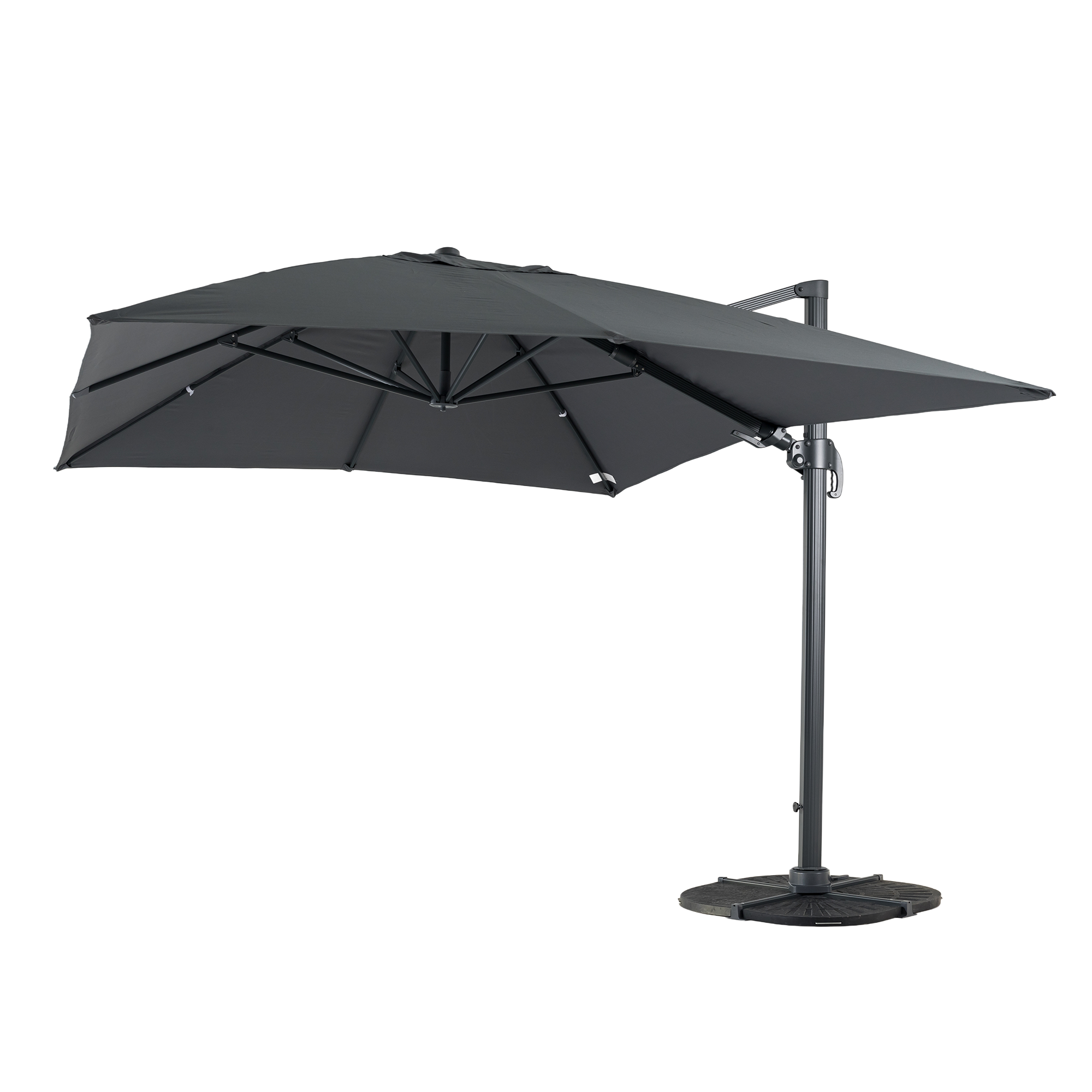 Aluminium / Polyester Sonnenschirm Nova 3x4m anthrazit UV50+