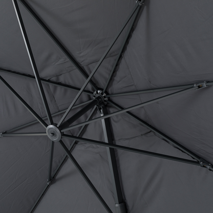 Aluminium / Polyester Sonnenschirm Nova 3x4m anthrazit UV50+