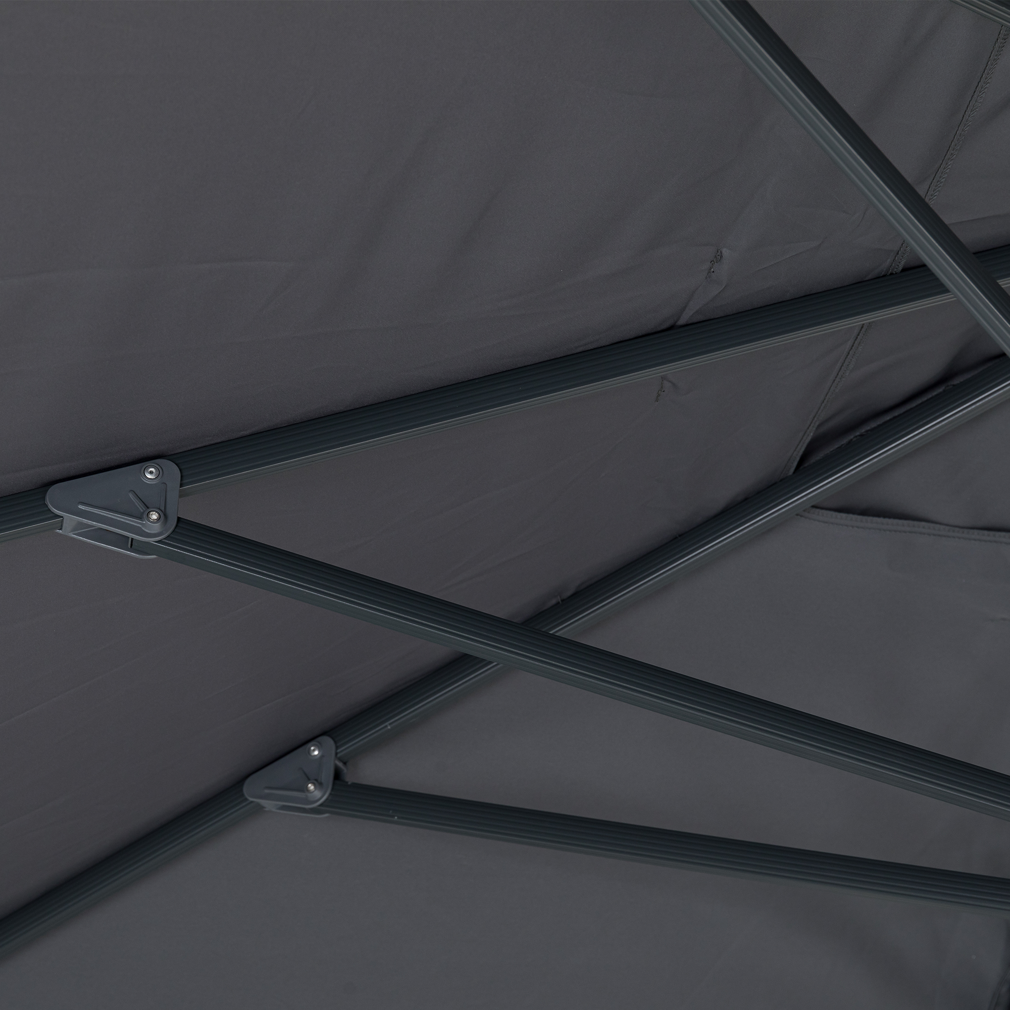 Aluminium / Polyester Sonnenschirm Nova 3x4m anthrazit UV50+