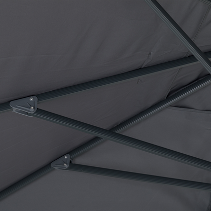 Aluminium / Polyester Sonnenschirm Nova 3x4m anthrazit UV50+