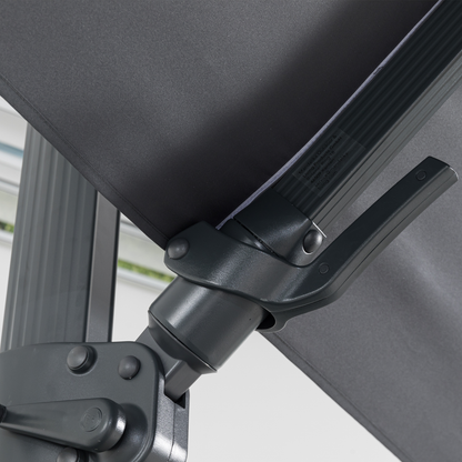 Aluminium / Polyester Sonnenschirm Nova 3x4m anthrazit UV50+