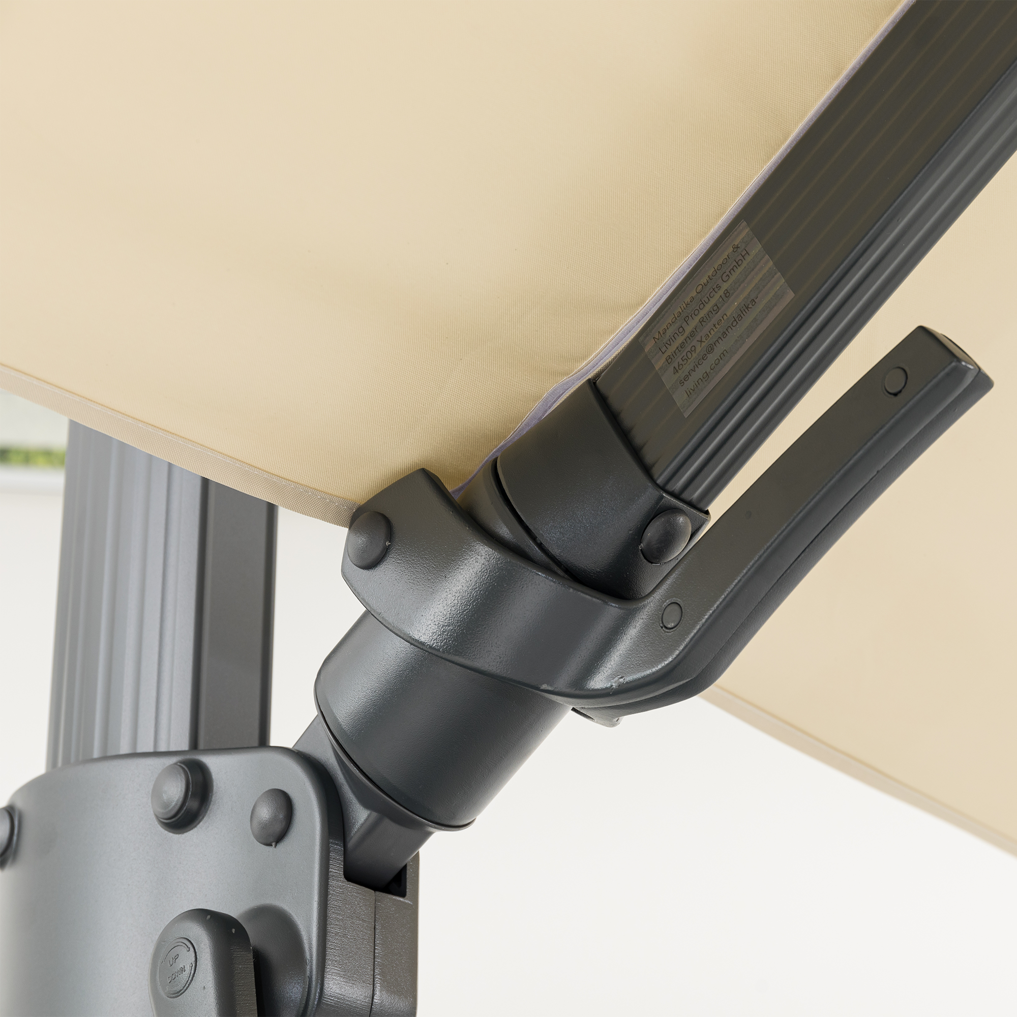 Aluminium / Polyester Sonnenschirm Nova 3x4m natur UV50+