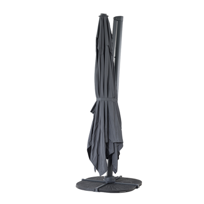 Aluminium / Polyester Sonnenschirm Luno 3x3m anthrazit UV50+