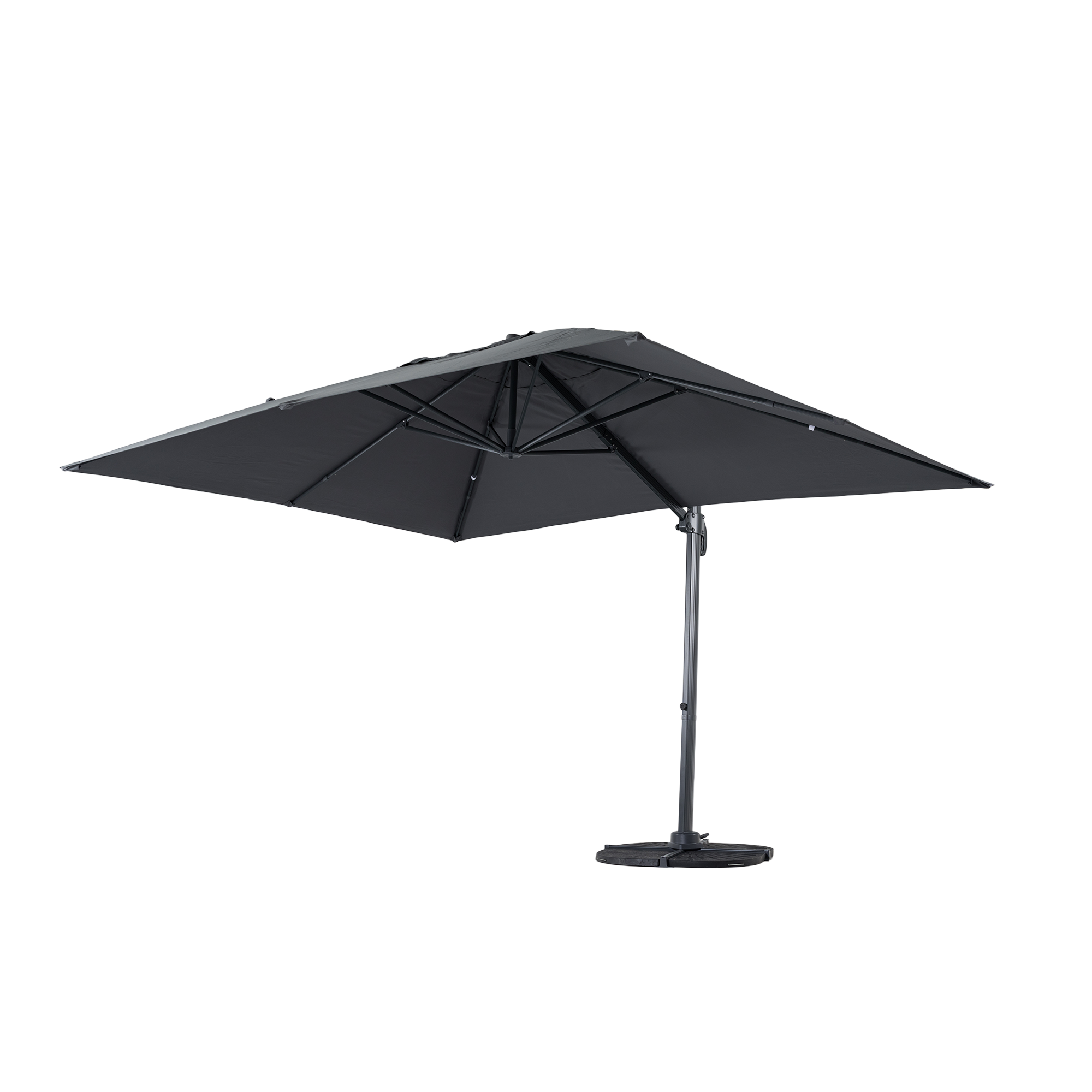 Aluminium / Polyester Sonnenschirm Luno 3x3m anthrazit UV50+