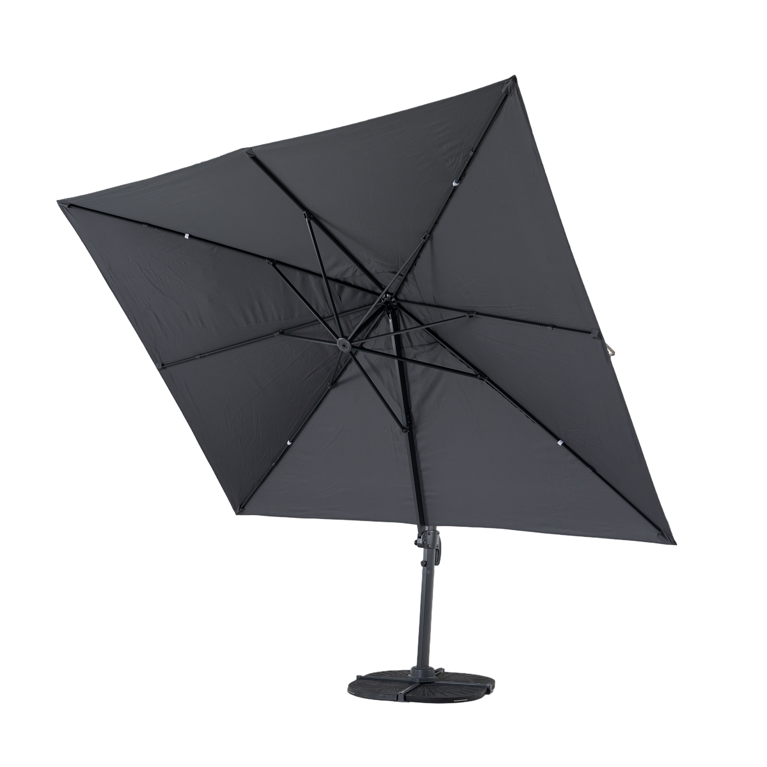 Aluminium / Polyester Sonnenschirm Luno 3x3m anthrazit UV50+