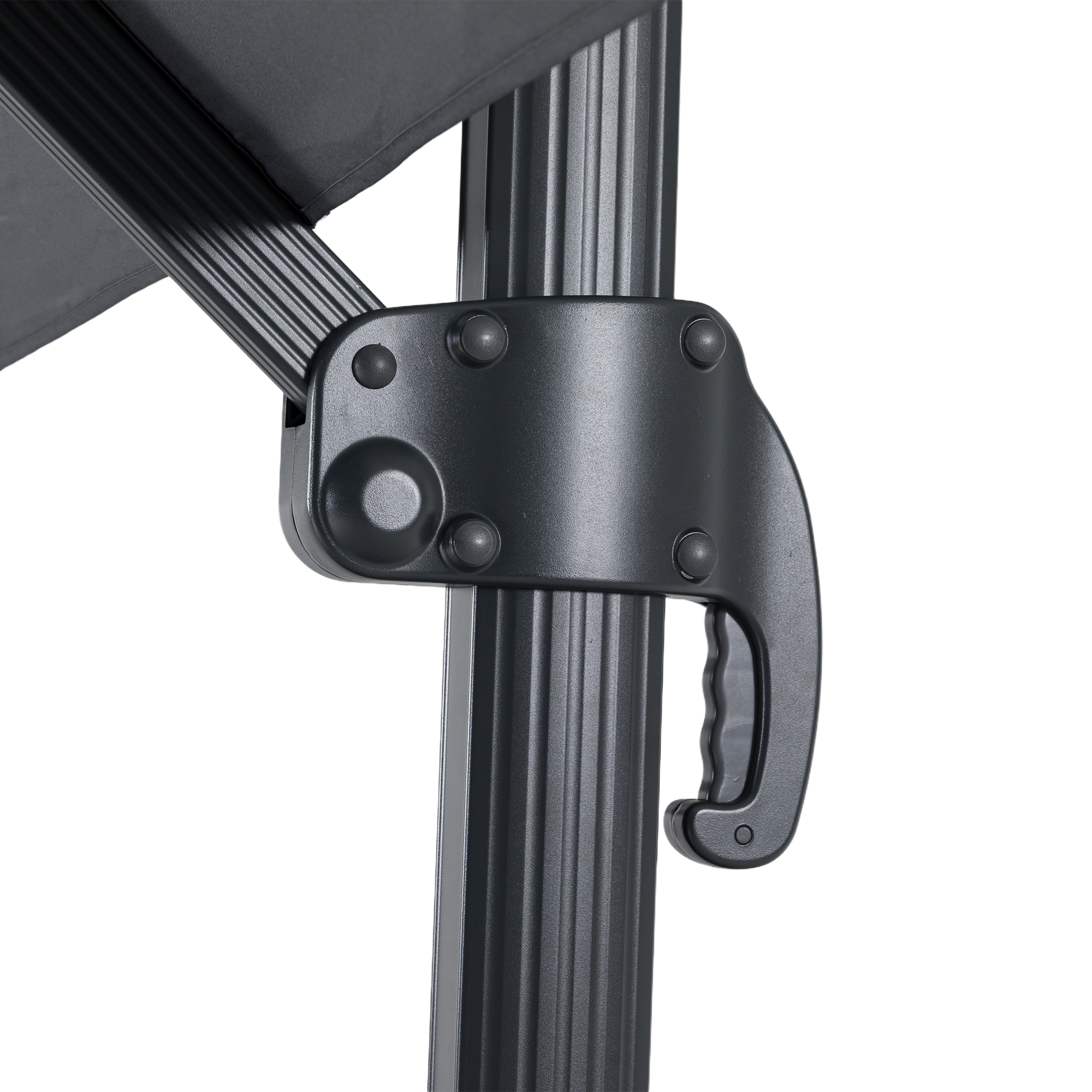 Aluminium / Polyester Sonnenschirm Luno 3x3m anthrazit UV50+