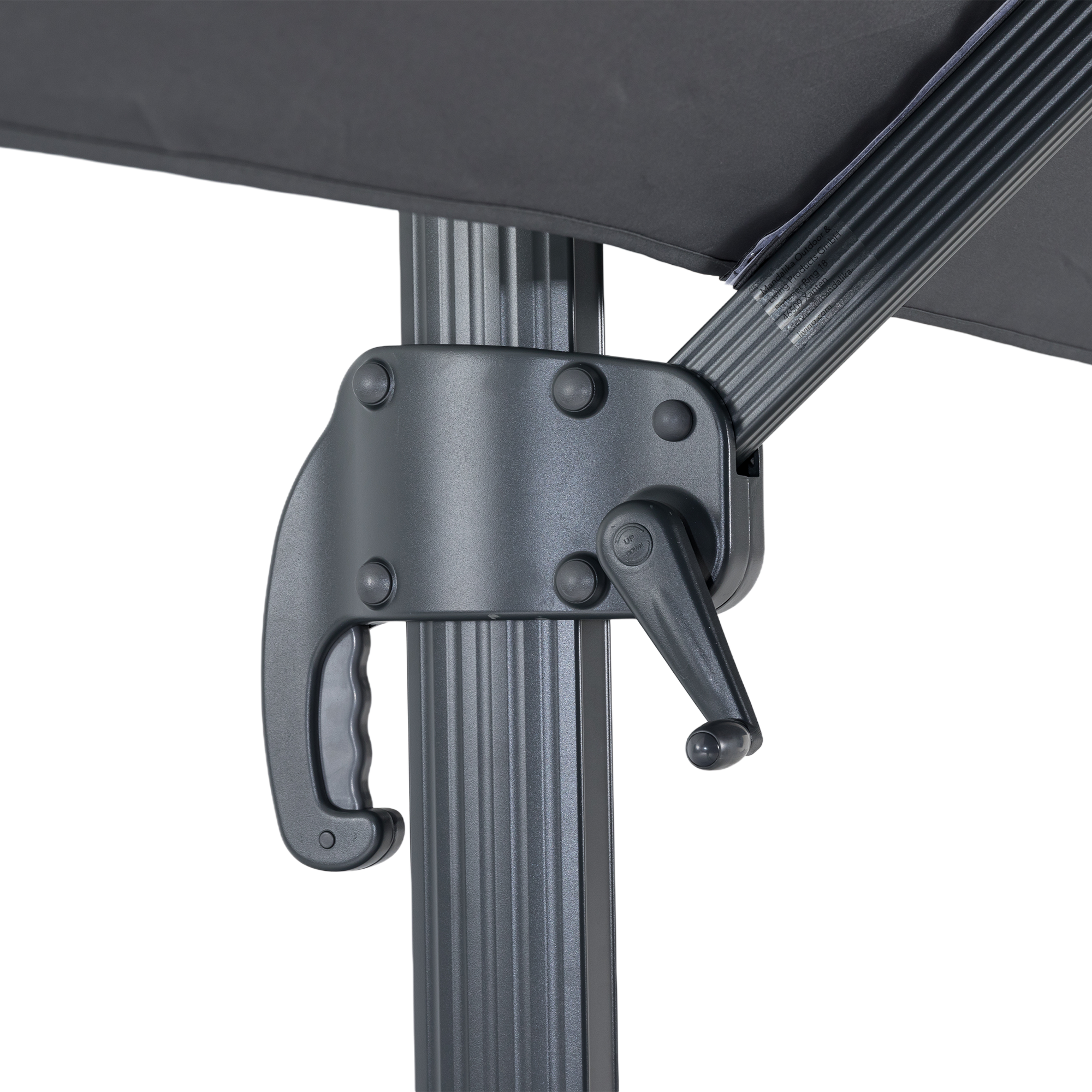 Aluminium / Polyester Sonnenschirm Luno 3x3m anthrazit UV50+