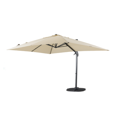 Aluminium / Polyester Sonnenschirm Luno 3x3m natur UV50+