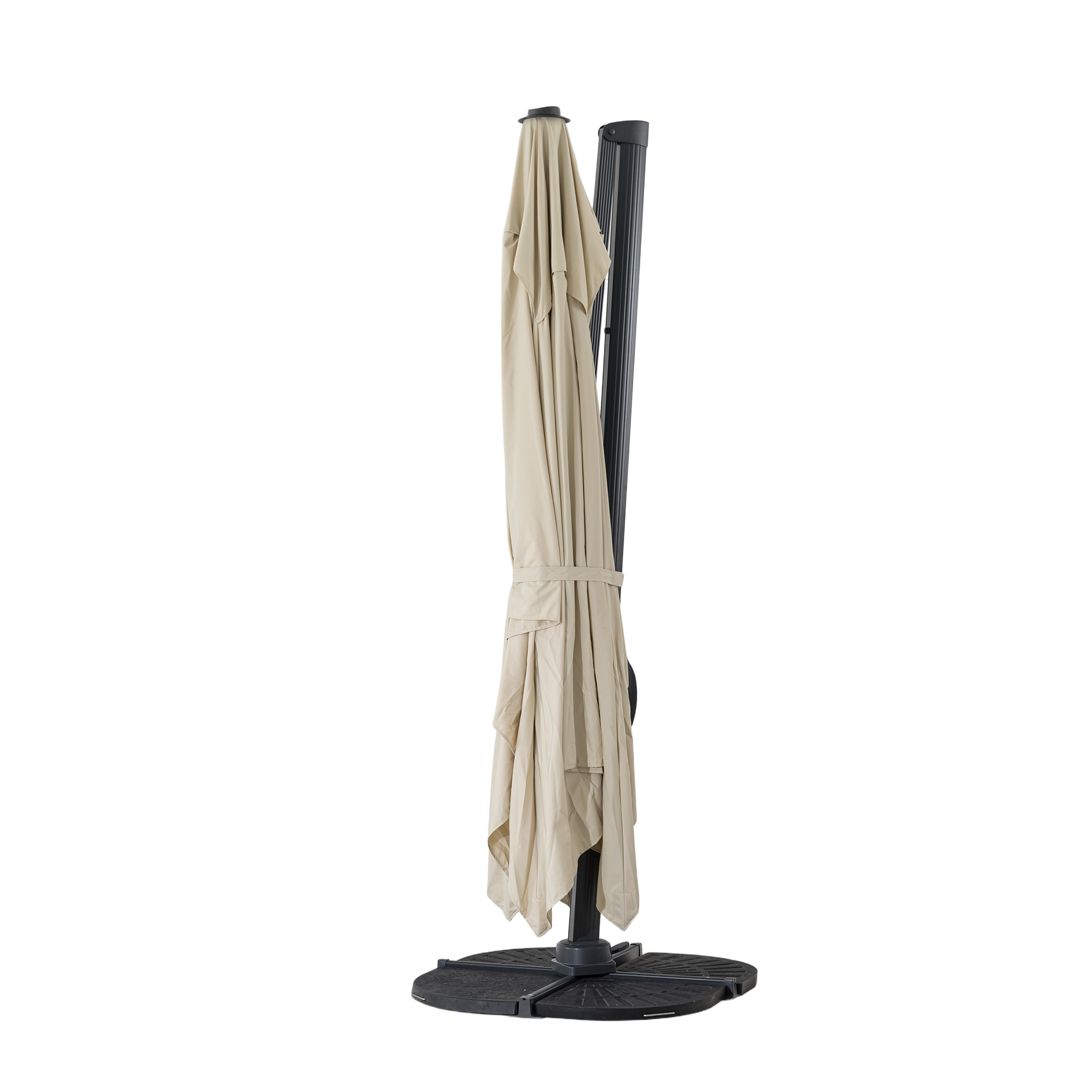 Aluminium / Polyester Sonnenschirm Luno 3x3m natur UV50+