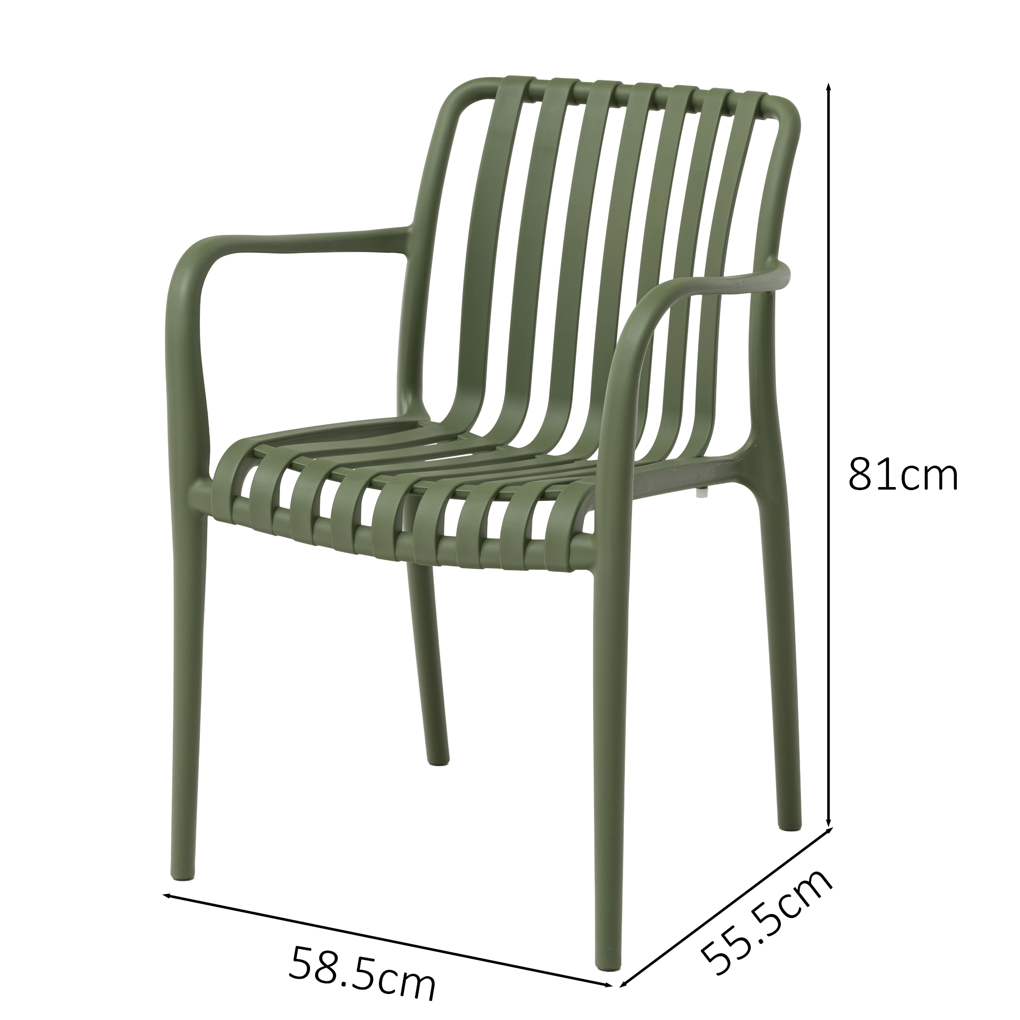 Kunststoff Stapelsessel Viva in der Farbe Matcha