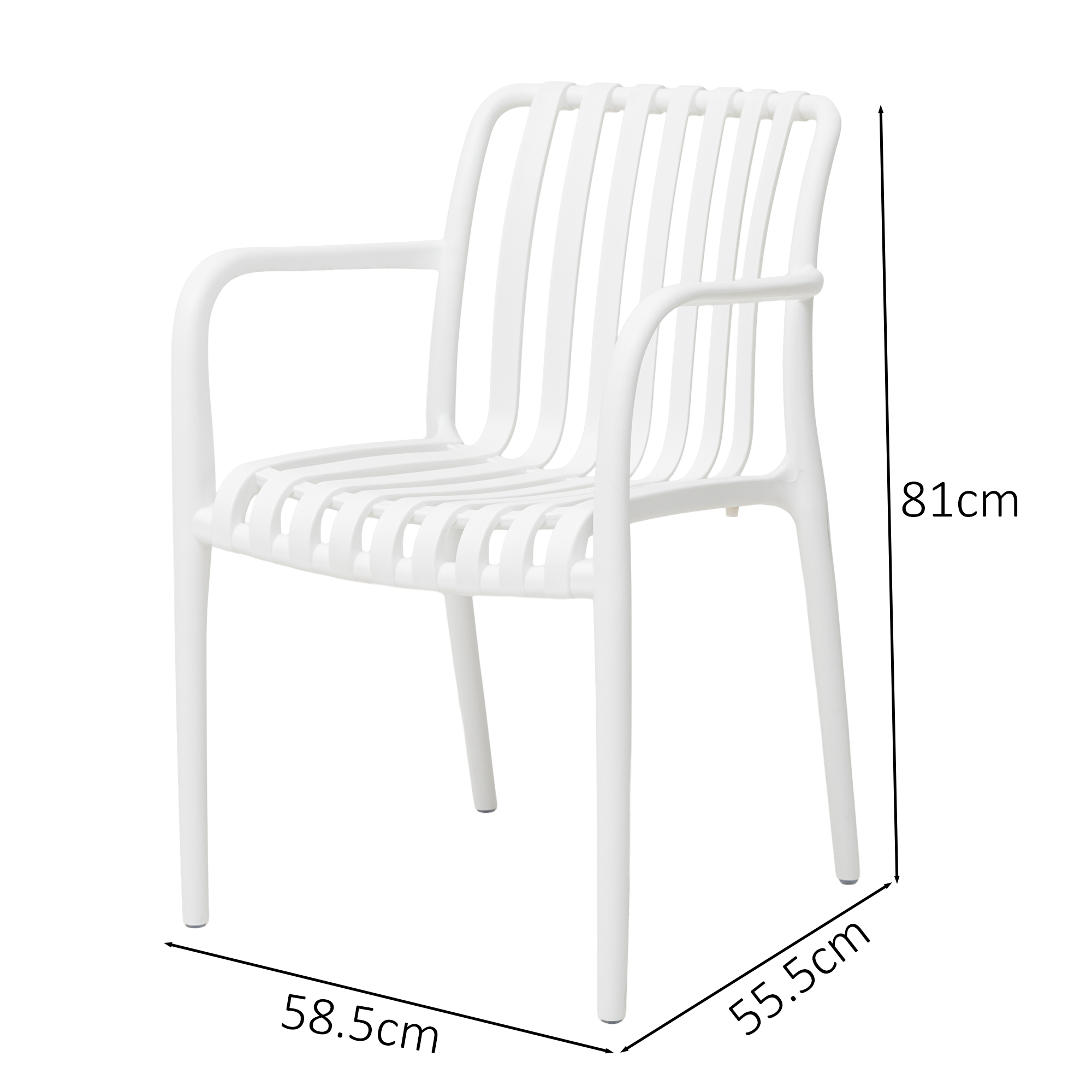Kunststoff Stapelsessel Viva in der Farbe weiß