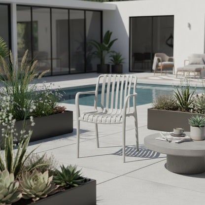 Kunststoff Stapelsessel Viva in der Farbe weiß