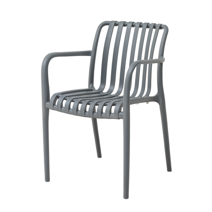 Kunststoff Stapelsessel Viva in der Farbe grau