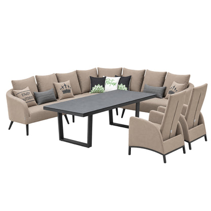 LUXUS, DER DRAUSSEN BLEIBT. Avelon Lounge – 100 % wetterfest LIKA-TEX® Bezug in sand (nature)