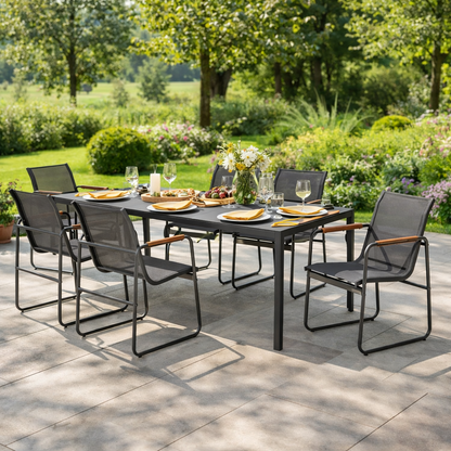 *** Outdoor-Highlight zum Jahresstart *** Gartenmöbel Set Trento bestehend aus 6x Sessel &amp; 1x Tisch 150cm