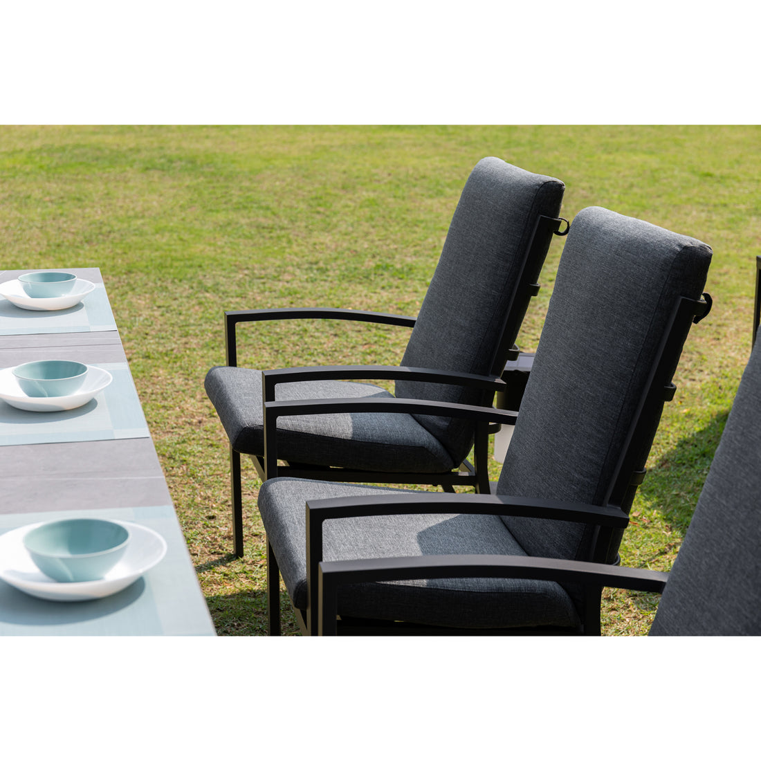 OUTDOOR NEU DEFINIERT! Premium Set Neapel Nero inkl. Madri Sintered Stone Tisch 220x100cm