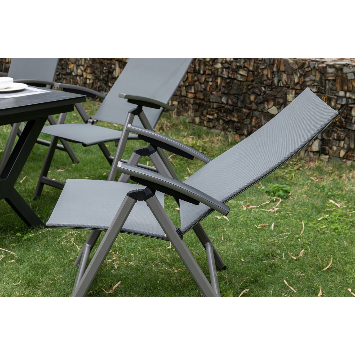 7-tlg. Premium Dining Set / Essgruppe Avantage Silver Moon inkl. Ausziehtisch Phönix