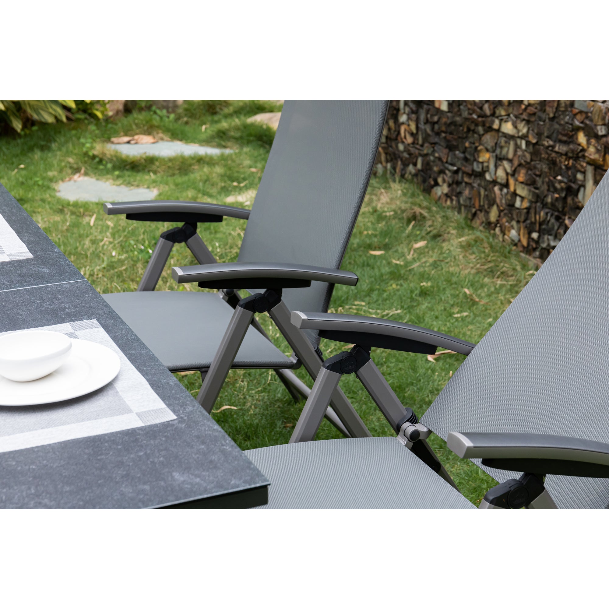 7-tlg. Premium Dining Set / Essgruppe Avantage Silver Moon inkl. Ausziehtisch Phönix