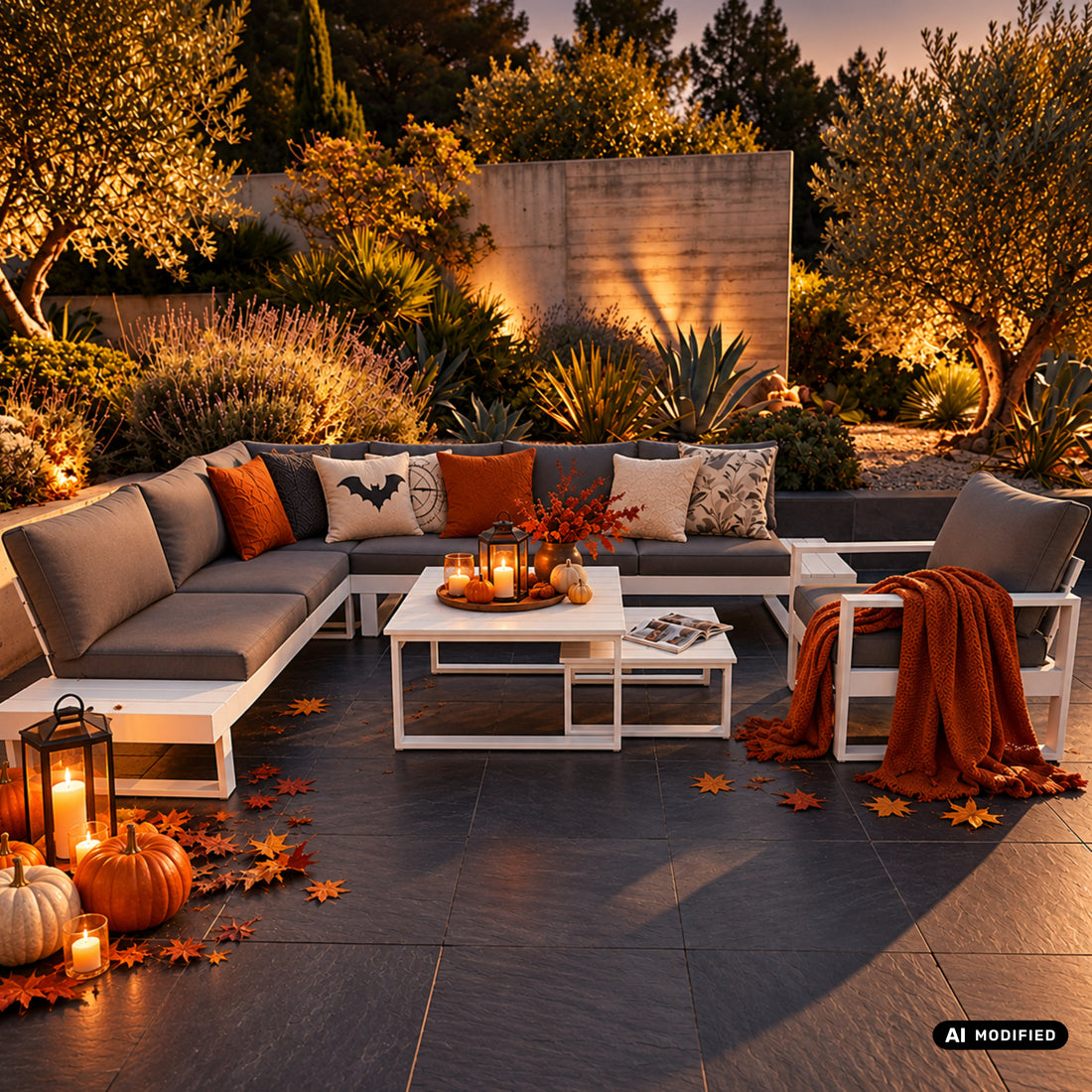 HALLOWEEN SALE 🎃 Eleganz in Weiß &amp; Grau! Premium Designer Aluminium Lounge White Baracoa / Modern &amp; voll im Trend