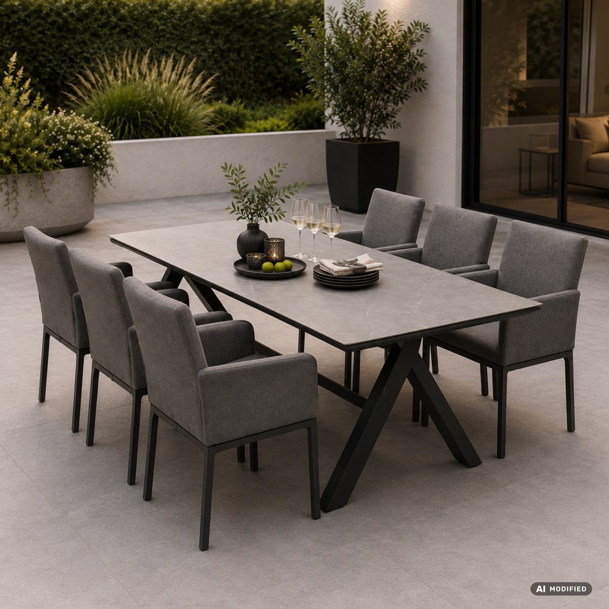 SUMMER SALE ☀️⛱️🏝️     Mich darfst du im Regen stehen lassen! Dining Set COSMO / Avantage – Modern, Komfortabel &amp; 100% Wetterfest
