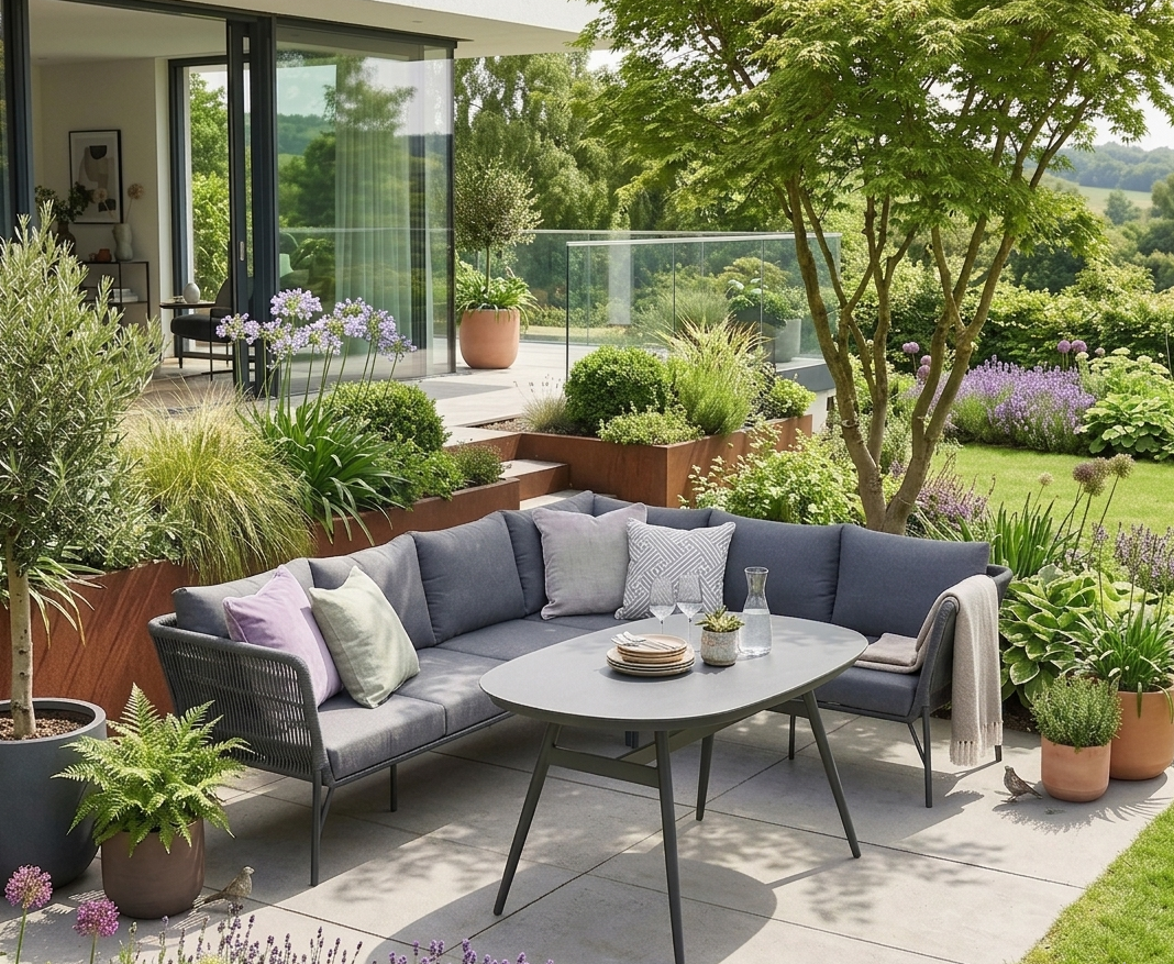 Das ultimative Outdoor-Erlebnis: Design Lounge-Set "Mykonos" &amp; Loungetisch "Puro"