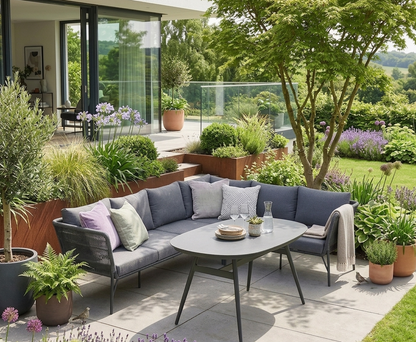 Das ultimative Outdoor-Erlebnis: Design Lounge-Set "Mykonos" &amp; Loungetisch "Puro"