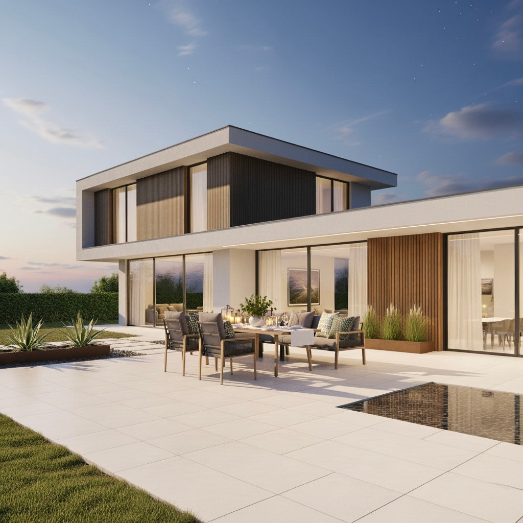 XXL Comfort Gartenmöbel Lounge Dining Set Aria inkl. 2x Sessel in Holzoptik