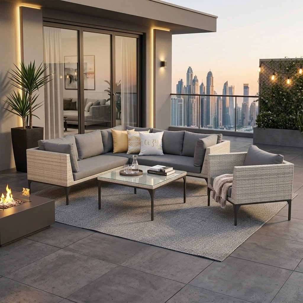 Pulsano, die moderne Eck-Lounge inkl. Sessel,  das Highlight auf jeder Terrasse