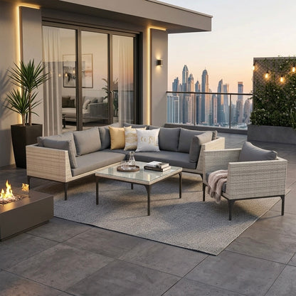 Pulsano, die moderne Eck-Lounge inkl. Sessel,  das Highlight auf jeder Terrasse