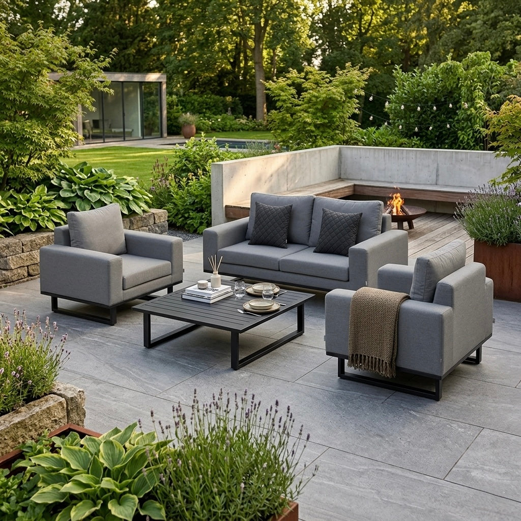 ☀️Summer Deal !☀️ SAVA DESIGN LOUNGE! 100% wetterfest mit LIKA-TEX® Bezug in ash (grau)