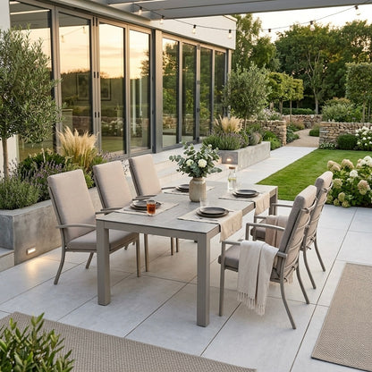 OUTDOOR NEU DEFINIERT! Premium Set Neapel inkl. Madri Sintered Stone Tisch 220x100cm
