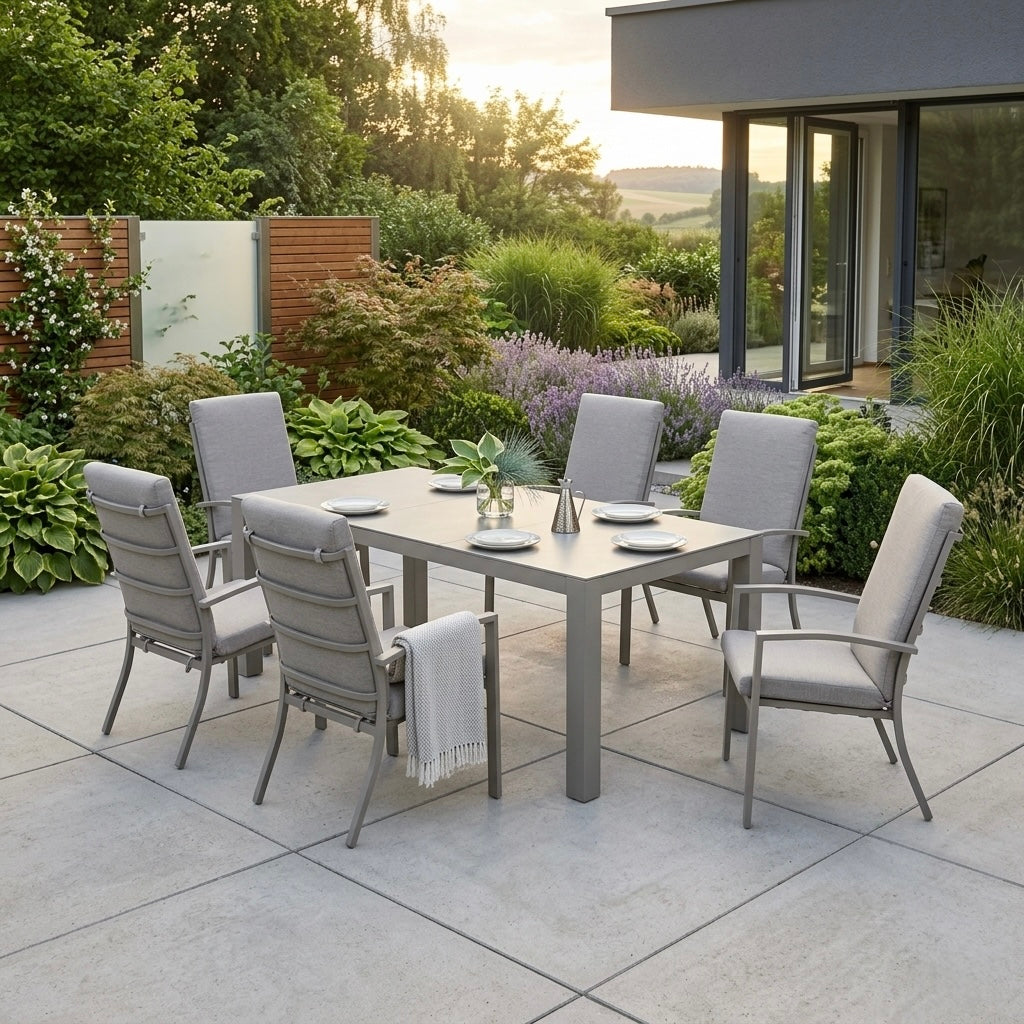 OUTDOOR NEU DEFINIERT! Premium Set Neapel inkl. Madri Sintered Stone Tisch 220x100cm