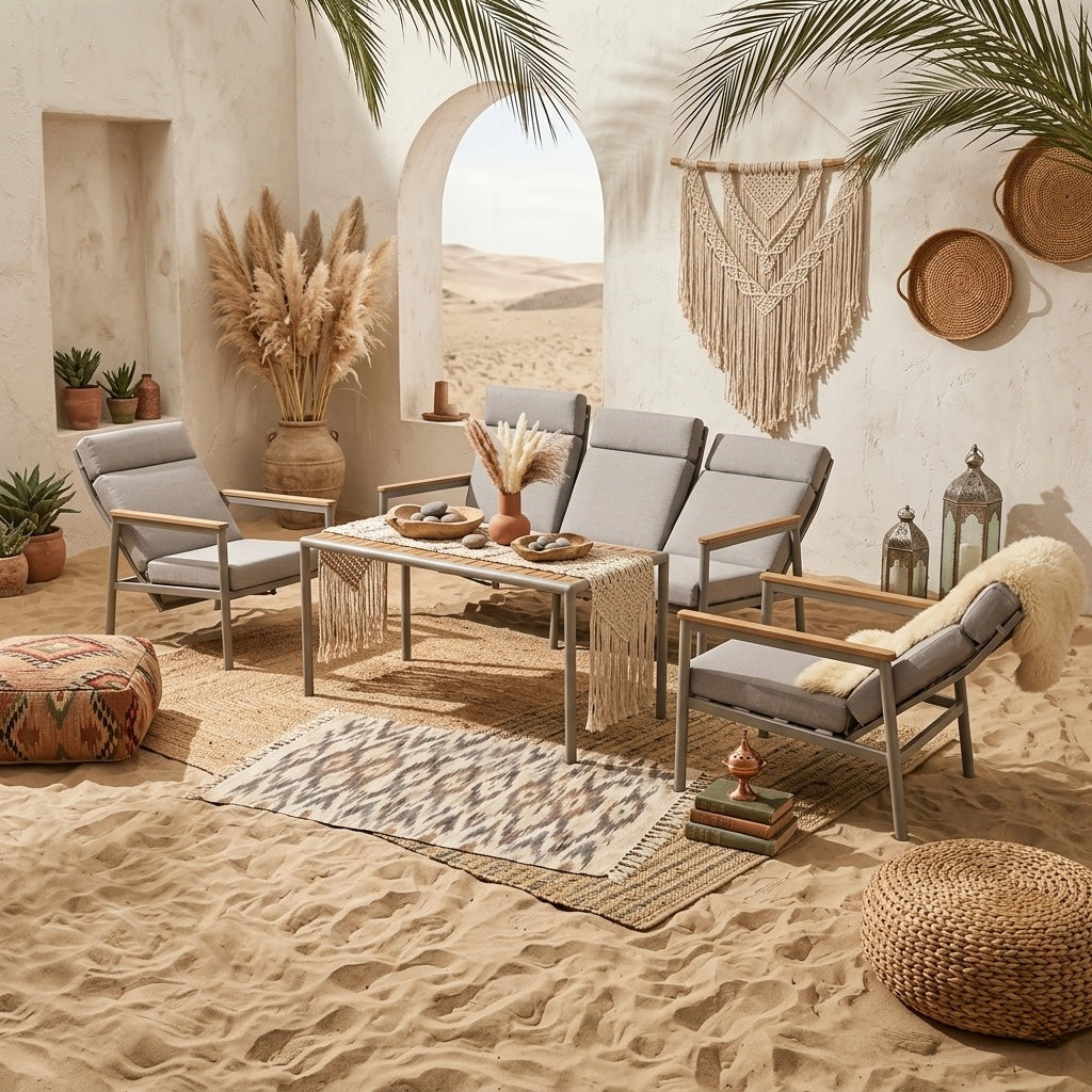 SUMMER SALE ☀️⛱️🏝️. Dining Lounge Move Set Solea mit stufenlos verstellbaren Rückenlehnen EXTRA HOCH & EXTRA BREIT