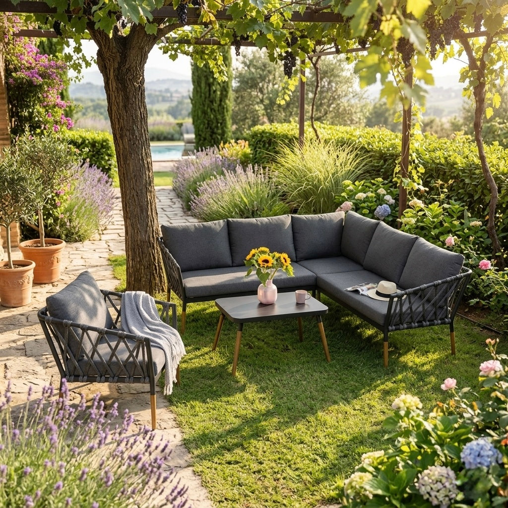 ☀️ Ceylans Favorite:  Lounge Set Amantea - Gemütlichkeit und Stil vereint in einer Lounge inkl. Sessel