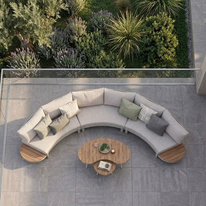 EIN TRAUM IN NATUR! Lounge Set Ronda natur / olive grün wetterfeste Olefin Bezug