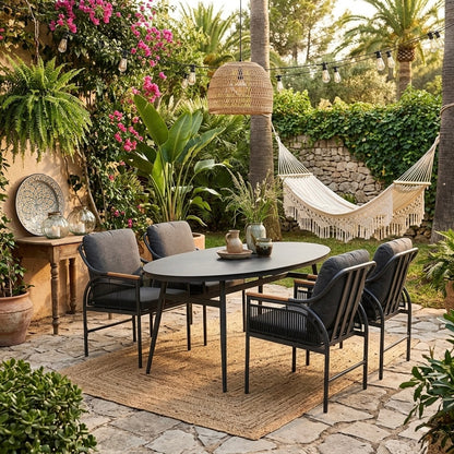 DEAL OF THE WEEK🔥  ☀️ Italienischer Chic! Komfort 5 tlg Dining Set Valencia / sehr bequem &amp; einladend