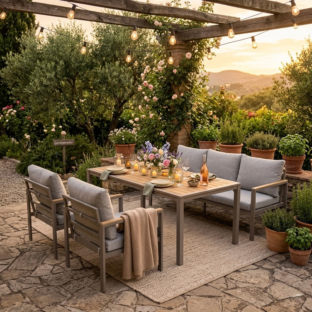 AUS DER AUSSTELLUNG ☀️ Gartenmöbel Dining Lounge Set Capri Solace XL
