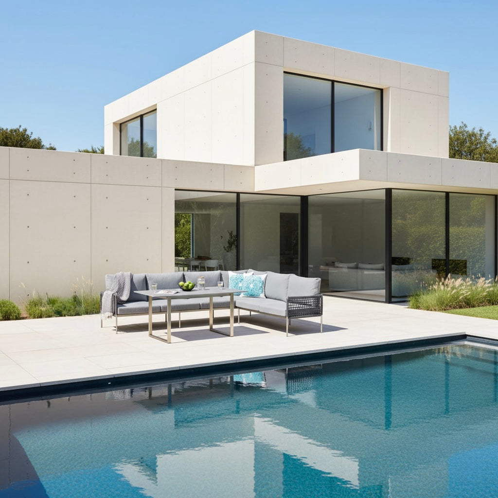 Premium Edelstahl Dining Eck Lounge Set Vogue