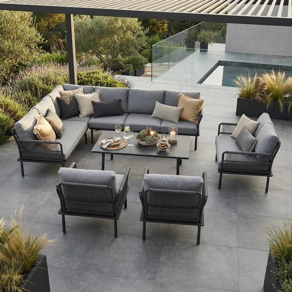 SUMMER SALE ☀️⛱️🏝️  Schaffe deine Outdoor Oase! Exklusive Lounge Madri Nero / Wetterfest, Hochwertig &amp; Perfektion in ihrer schönsten Form