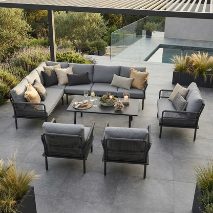 SUMMER SALE ☀️⛱️🏝️  Schaffe deine Outdoor Oase! Exklusive Lounge Madri Nero / Wetterfest, Hochwertig &amp; Perfektion in ihrer schönsten Form