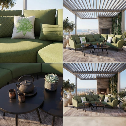 SUMMER SALE ☀️⛱️🏝️  OUTDOOR NEU DEFINIERT!  DESIGN - Lounge Set Voyage 100% LIKA-TEX® Bezug