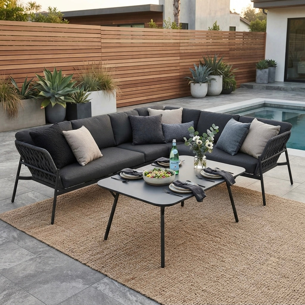 ☀️⛱️🏝️ SONNTAGS - DEAL ☀️⛱️🏝️  Modern &amp; Zeitlos: Designer Lounge Lido! Die Sitzgruppe aus Aluminium &amp; Rope