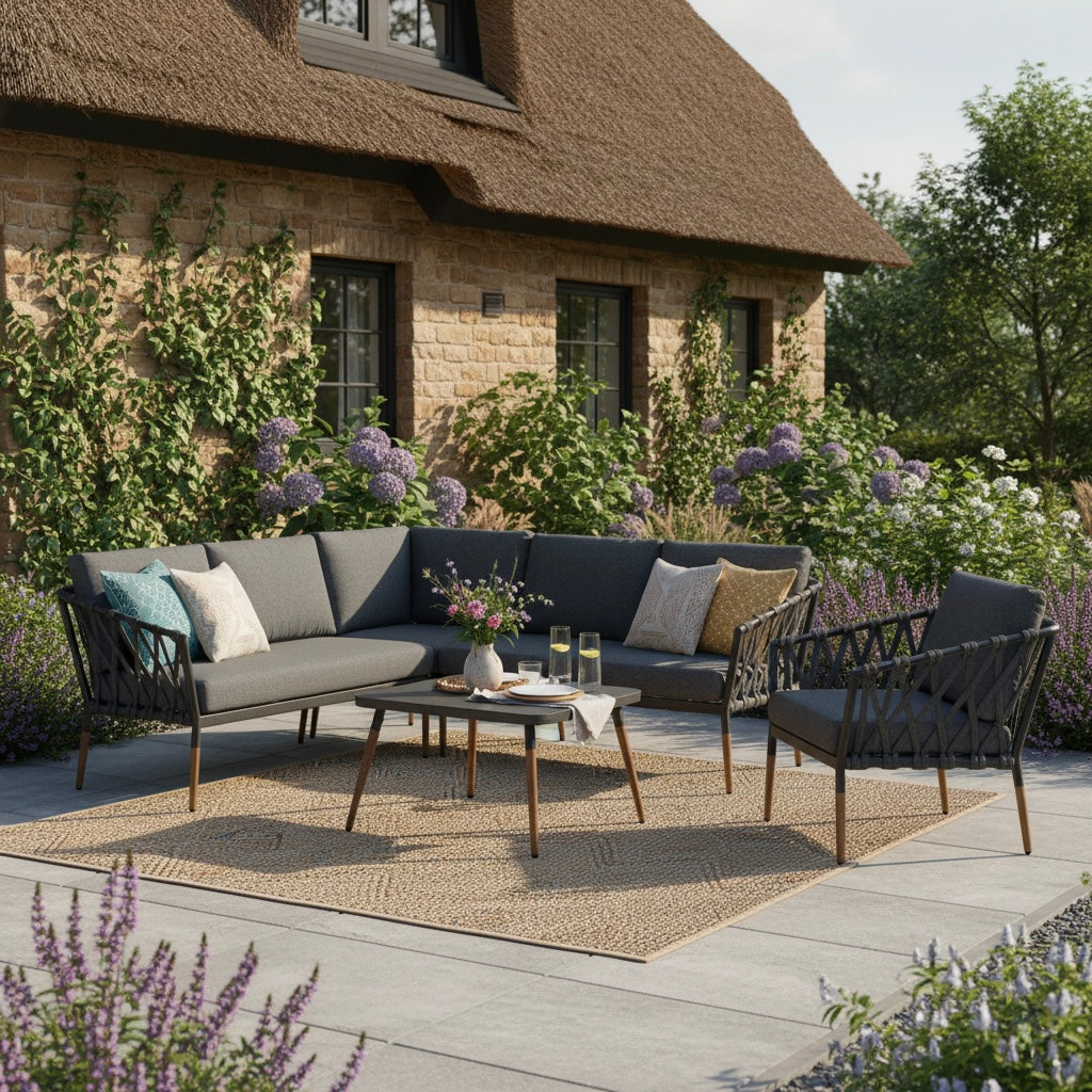 Design Lounge Set Amantea - Gemütlichkeit und Stil vereint in einer Lounge inkl. Sessel