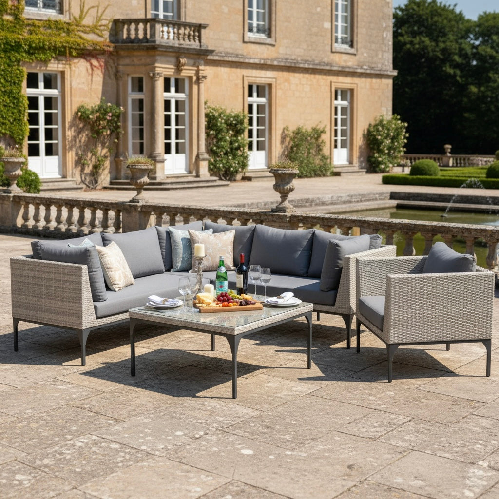 Pulsano, die moderne Eck-Lounge inkl. Sessel,  das Highlight auf jeder Terrasse