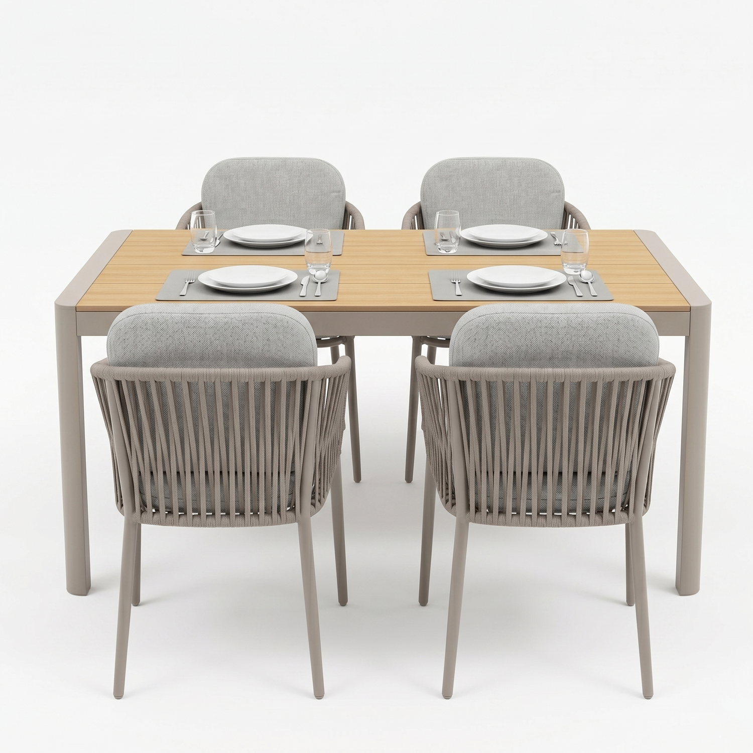 Natürlich. Modern. Komfortabel. – Dining-Set Liora &amp; Meran für 4 Personen