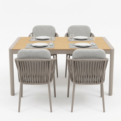 Natürlich. Modern. Komfortabel. – Dining-Set Liora &amp; Meran für 4 Personen